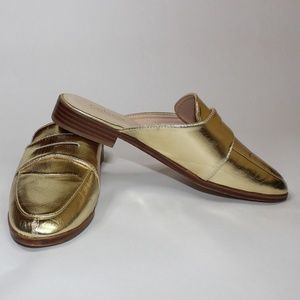Catherine Malandrino Gold Mules